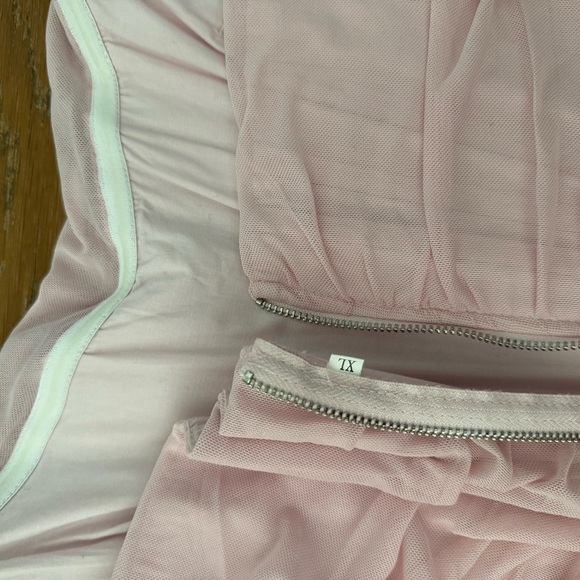 Modegal Women's Vintage Strapless Boned Mesh Bustier Zip Corset - Picture 4 of 5